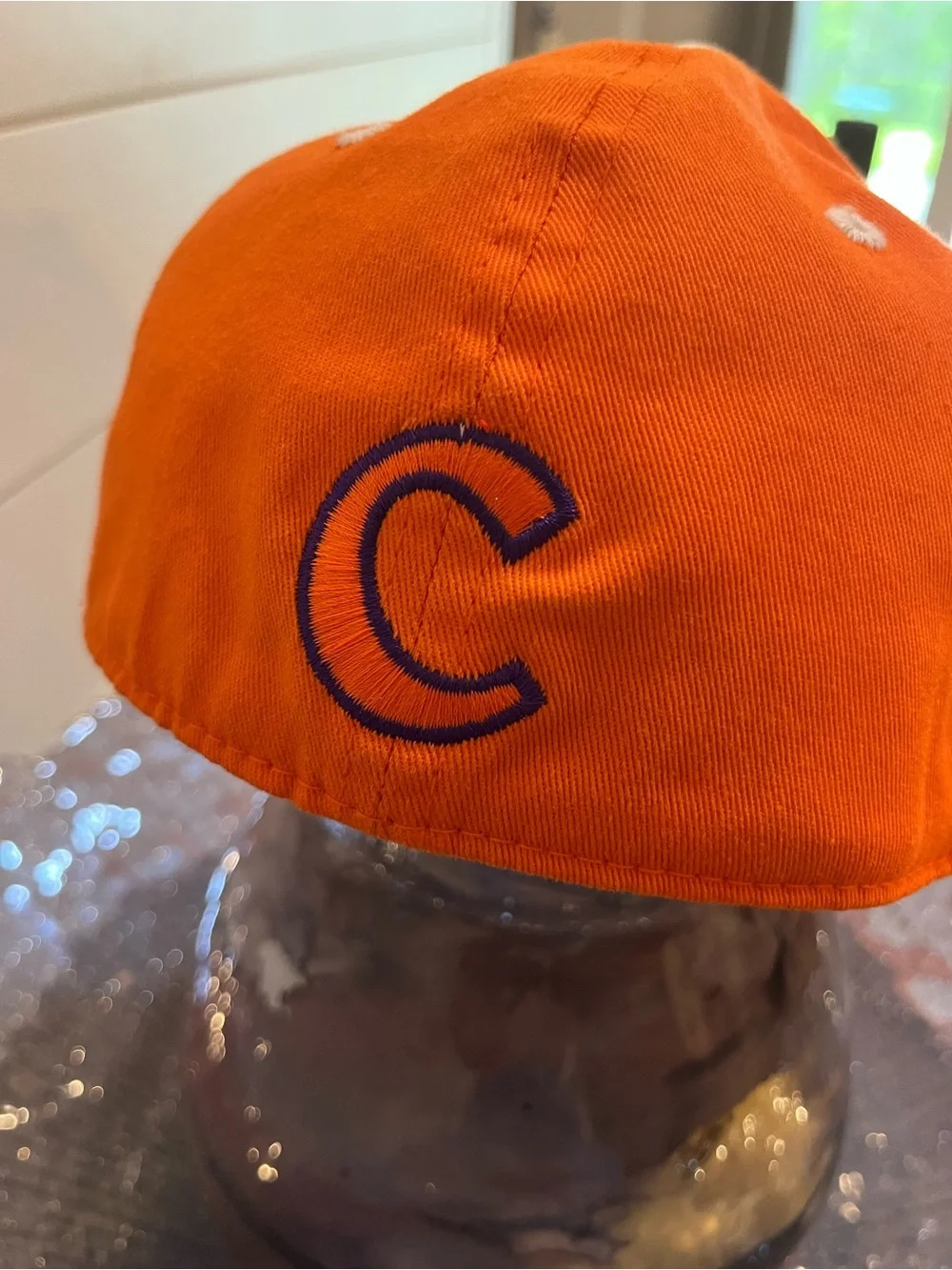 Kids Clemson Orange Paw Print Baseball Cap - Youth Hat
